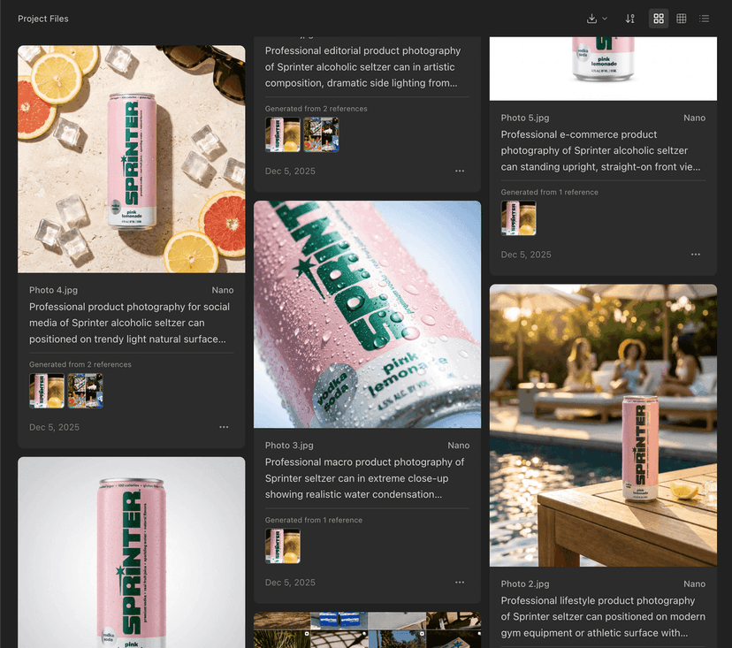 Professional product photography grid in Flik